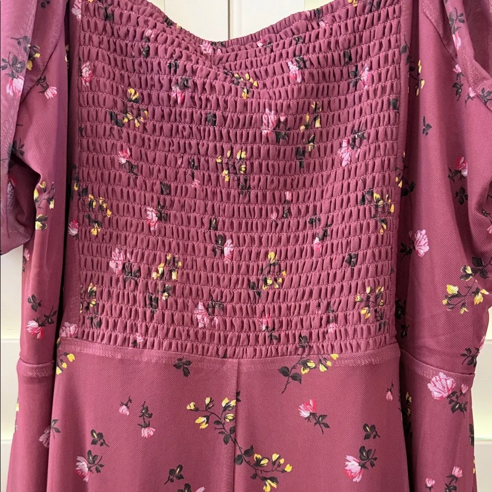 Tinsel Maroon Floral Maxi Dress - Picture 5 of 5